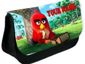 Red Angry bird Personalized Pencil Case Make up bag School Birthday Gift Boys Girls with your own name on it! / back to school stationery