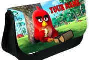 Red Angry bird Personalized Pencil Case Make up bag School Birthday Gift Boys Girls with your own name on it! / back to school stationery