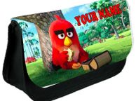 main image for ad Red Angry bird Personalized Pencil Case Make up bag School Birthday Gift Boys Girls with your own name on it! / back to school stationery