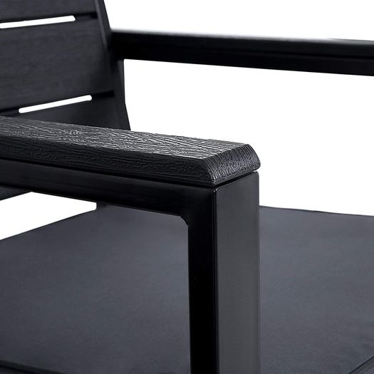 Set of 3 Garden Furniture 2 Chairs 1 Garden Table 2 Removable Cushions for Patio Garden Balcony Iron