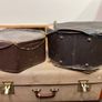 vintage leather trunks suitcases hatbox Image 5