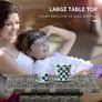 Rattan Side Table, Outdoor Coffee Table with Plastic Board Under the Full Woven Table Top for Patio, Garden, Balcony, Mixed Grey Image 4