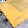 Heavy Oak Rustic Charcoal Extending Oak Dining Table Ex Display Image 3