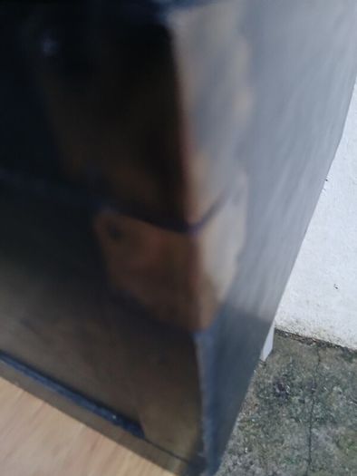 Vintage Black Wooden Chest