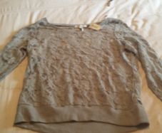 Aeropostale Grey Lace Top