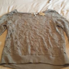 Aeropostale Grey Lace Top
