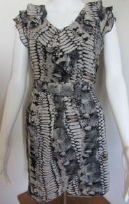 "A wear" patterned sheer dress,