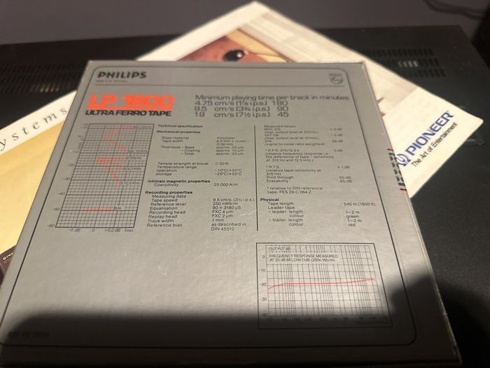Philips LP 1800 ultra ferro tape on metal 7"reel.
