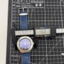 Swatch Irony Stainless Steel Quartz Watch Blue Leather Strap Date 46mm Image 3