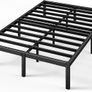 Double Bed Frame with Storage Space Underneath - 4ft6 (135 x 190 cm) - 14.2'' Height - Metal Bed Base with Steel Slat Support - Easy Assembly - Black Image 8