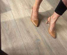 Lodi womans nude sling back shoes