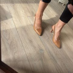 Lodi womans nude sling back shoes