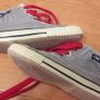 Tom Joule navy stripped canvas shoes Image 3