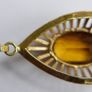 Vintage Citrine Paste Gold Plate Pendant Chain Necklace length 22" Image 10
