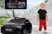 Audi E-tron Licensed 12V Kids Electric Ride On Car with Parental Remote Music Lights MP3 Suspension Wheels for 3-5 Years Black