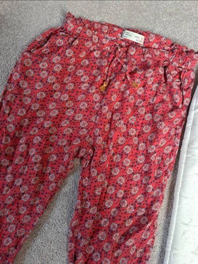 Girls zara paisley trousers 7-8