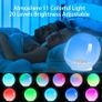 Alarm Clocks, Wake Up Light with Sunrise/Sunset Simulation Dual Alarms Bedside Night Lamp Snooze Function FM Radio 7 Natural Sound 11 Colorful Atmosphere Lamp Image 4