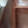 2 seater brown leather sofa. Approx 150cm width, approx 90cm breadth/ from back to front Image 3