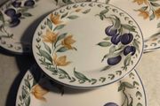 SET OF 4 Staffordshire - Unknown 5 (Plums) - Dinner Plate