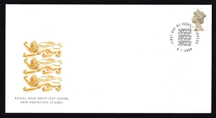 2000 Great Britain New Definitive Stamp Royal Mail Addressed First Day Cover (FDC).