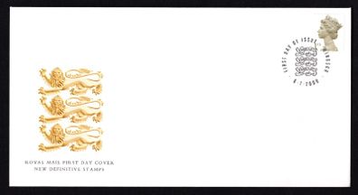 2000 Great Britain New Definitive Stamp Royal Mail Addressed First Day Cover (FDC).