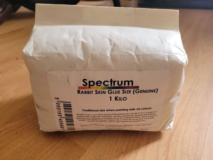 Gesso - 1kg Rabbit skin glue + 1kg Whiting powder