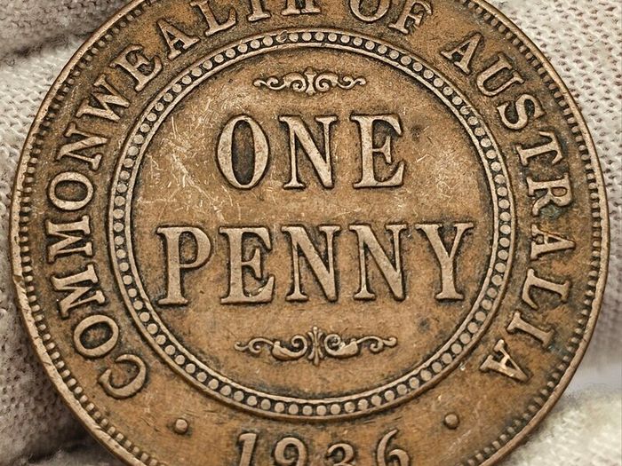 Australia 1936 One Penny 1d Coin