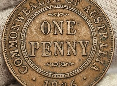 Australia 1936 One Penny 1d Coin