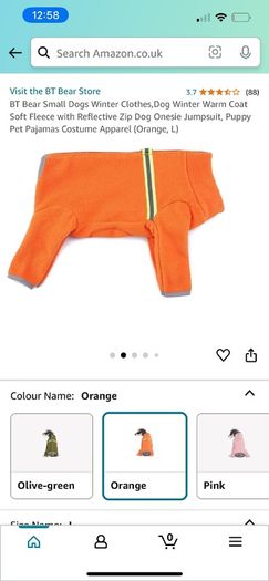 Bear Small Dogs Winter Clothes,Dog Winter Warm Coat Soft Fleece with Reflective Zip Dog Onesie Jumpsuit, Puppy Pet Pajamas Costume Apparel (Blue, L)