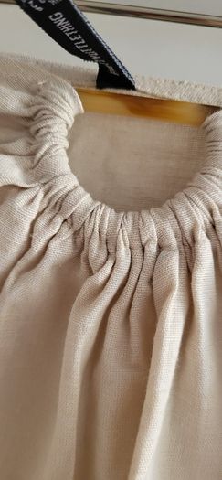 PLT stone linen feel ring front mini skirt Sz 6UK - Bnwt