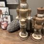 2 wooden rustic drummers . Image 2