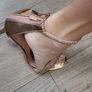 QUEEN VIVI Rose Gold Bling Strap High Heels Sz 41 (Fit 7-7.5UK) Image 9