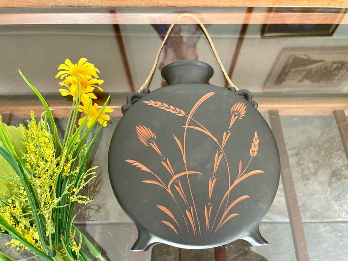 Vintage Mid Century Wormser Terra Sigillata Ceramic Hanging Wall Vase West Germany
