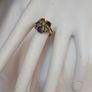Diamond and Multi-Gemstone Flower Ring Image 8