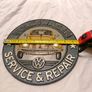 Cast Iron Hand-Painted Wall Volkswagen Crest Image 6