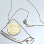 Vintage 9ct Solid Gold London Hallmarked Sparkling Bar Necklace 43cm Image 3