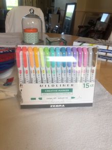 Zebra mild liner markers x 15