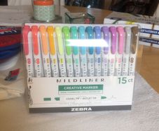 Zebra mild liner markers x 15