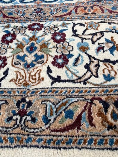 Elegant Large Persian Nain Rug | Hand-Knotted Wool | 343cm X 250cm