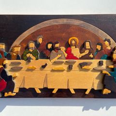 Last Supper - Maureen Caffrey Signed Wood Art