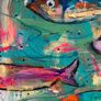 Framed Original Abstract Painting of Fish Original Gift Image 8