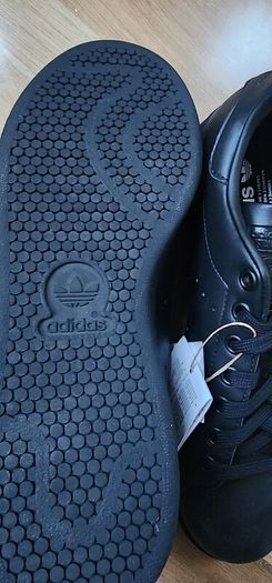 RRP 110 Eur NEW Adidas mens trainers shoes Stan Smith Black UK 7 EU 40 boxed
