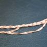 Sterling Silver 925 Italian Pink Rose Gold  Rope Chain 18,3" Image 6