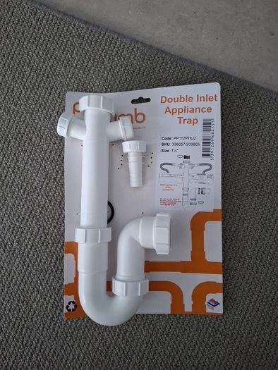 Double Inlet Appliance Trap