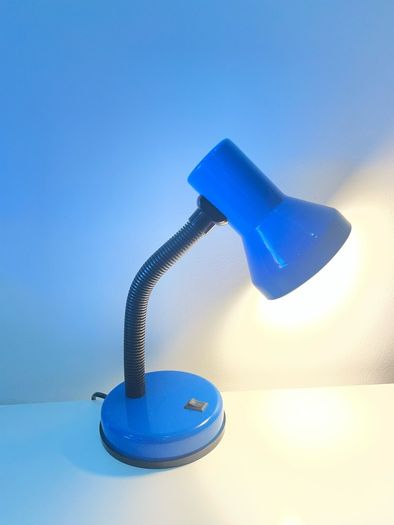 Blue Adjustable Gooseneck Desk Lamp