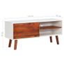 TV Cabinet 110x35x50 cm Solid Acacia Wood and MDF Image 7