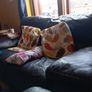 two seater leather sofa Image 5