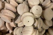 50pc Pilot Drilled Wooden Drawer Knobs 32mm