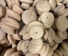 50pc Pilot Drilled Wooden Drawer Knobs 32mm