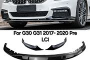 4pcs M Performance Style Car Front Bumper Lip Spoiler Splitter For BMW G30 G31 5 Series 2017-2020 Pre Lci 520i 530i 530e 520d